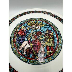 Henri DArceau-Limoges Noël Vitrail Porcelain Plate Stained Glass Limited 1980